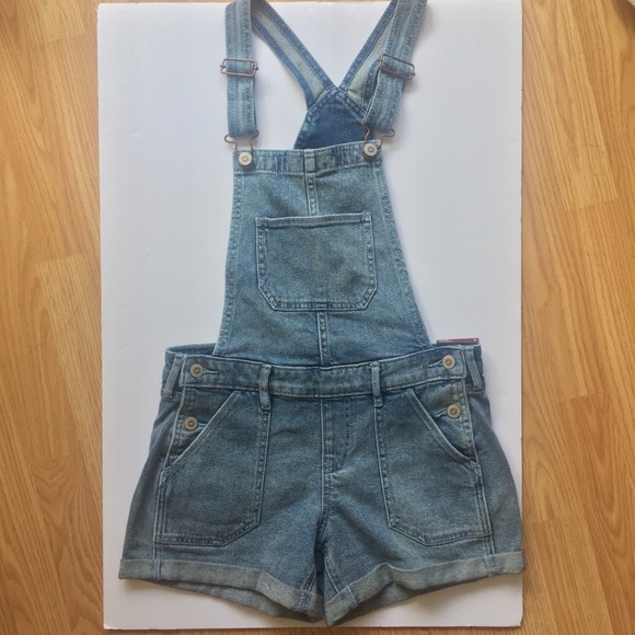 HOLLISTER XS Boyfriend Short Overall NWT - Picture 7 of 10